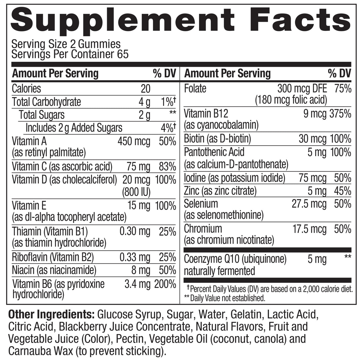 Mens Multi Ingredients