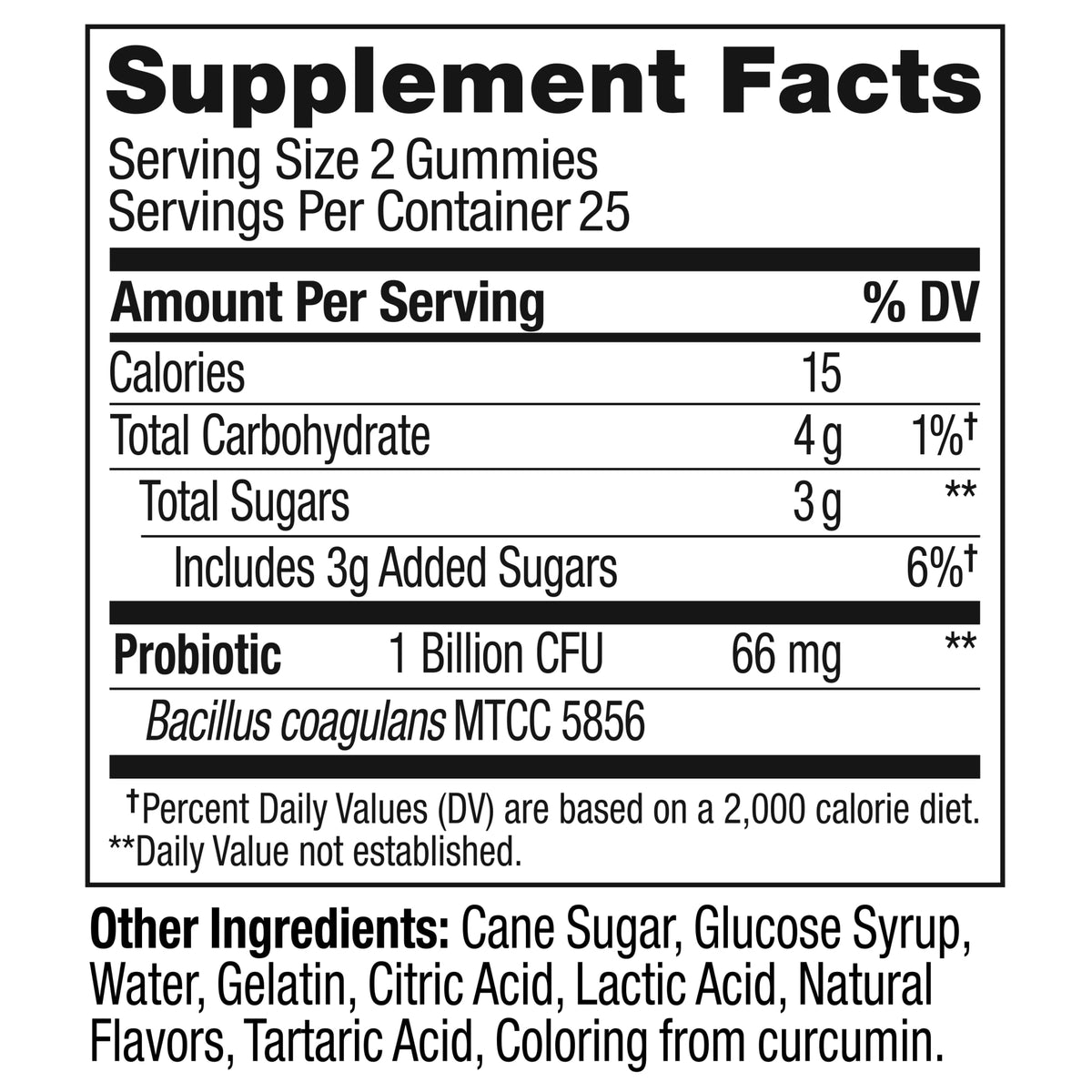 Probiotic Tropical Mango Ingredients