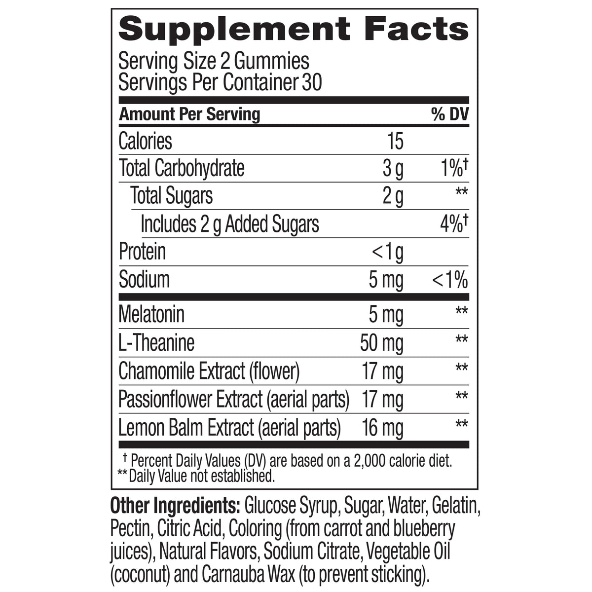 Extra Strength Sleep Ingredients