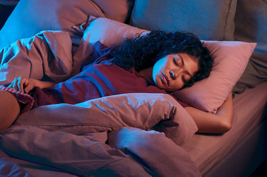 A woman restfully sleeping