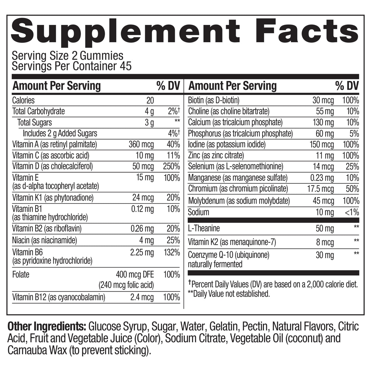  Womens 40+ Multi Ingredients