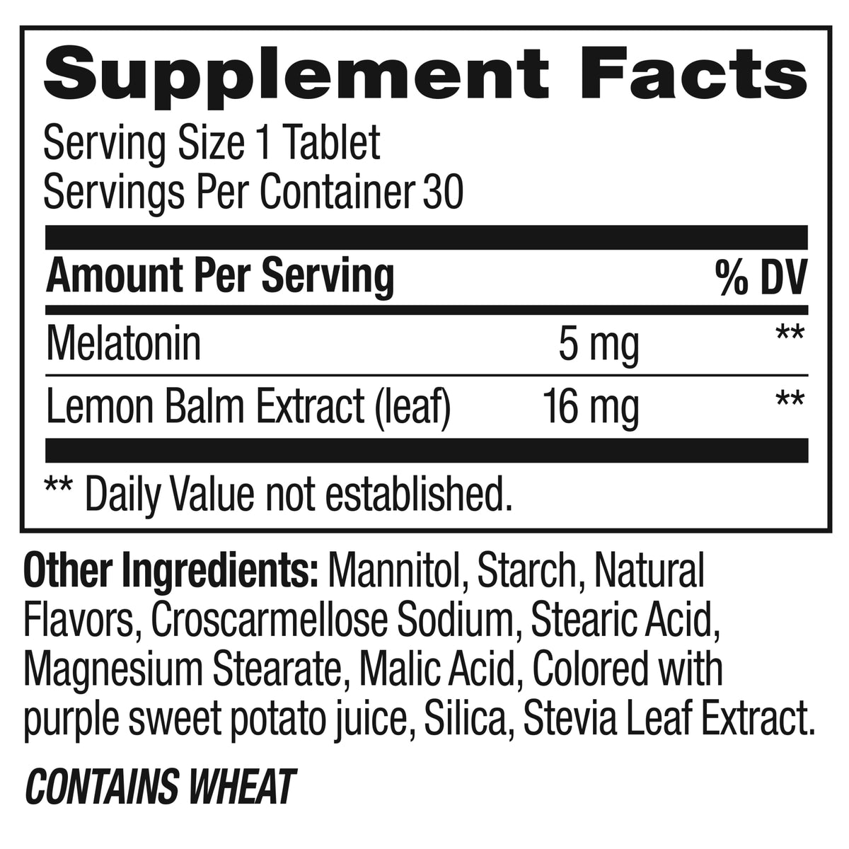  Fast Dissolves Extra Strength Sleep Ingredients