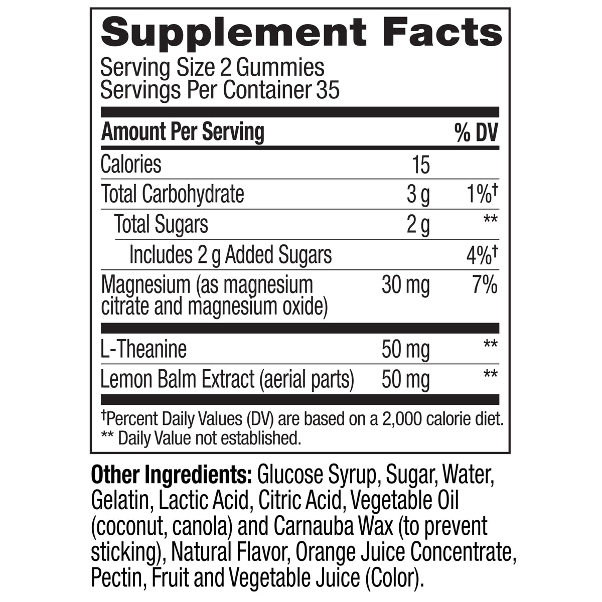  Kids Chillax Ingredients