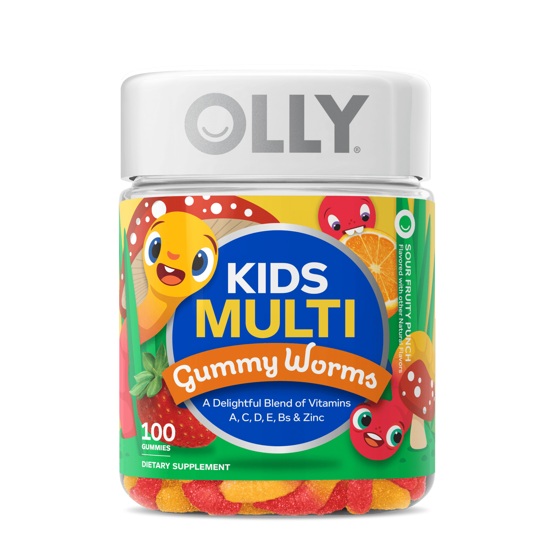 Kids Multi Worms 100 Count Zoomed