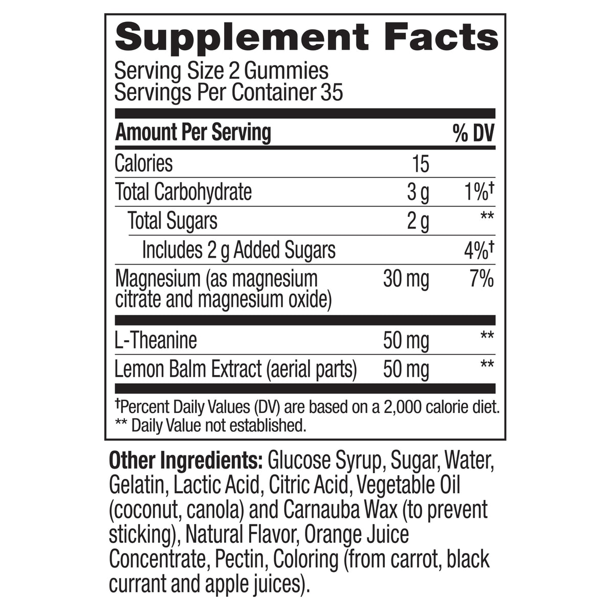  Kids Chillax Ingredients