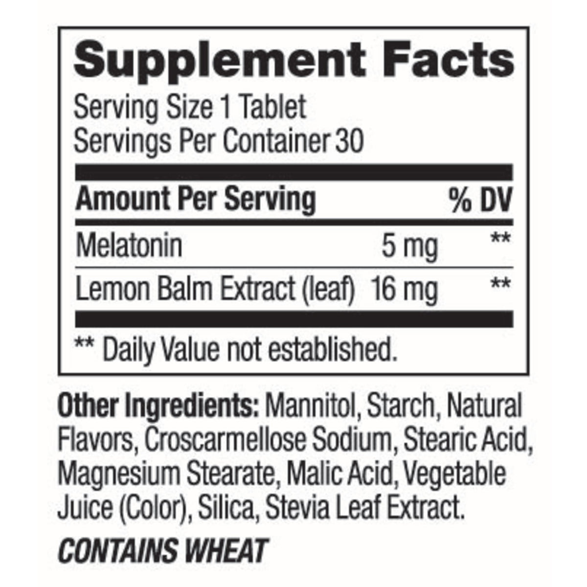  Fast Dissolves Extra Strength Sleep Ingredients