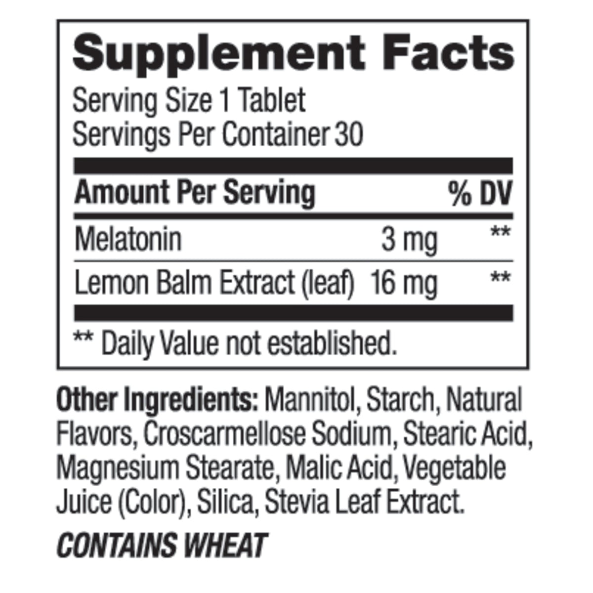  Fast Dissolves Sleep Ingredients