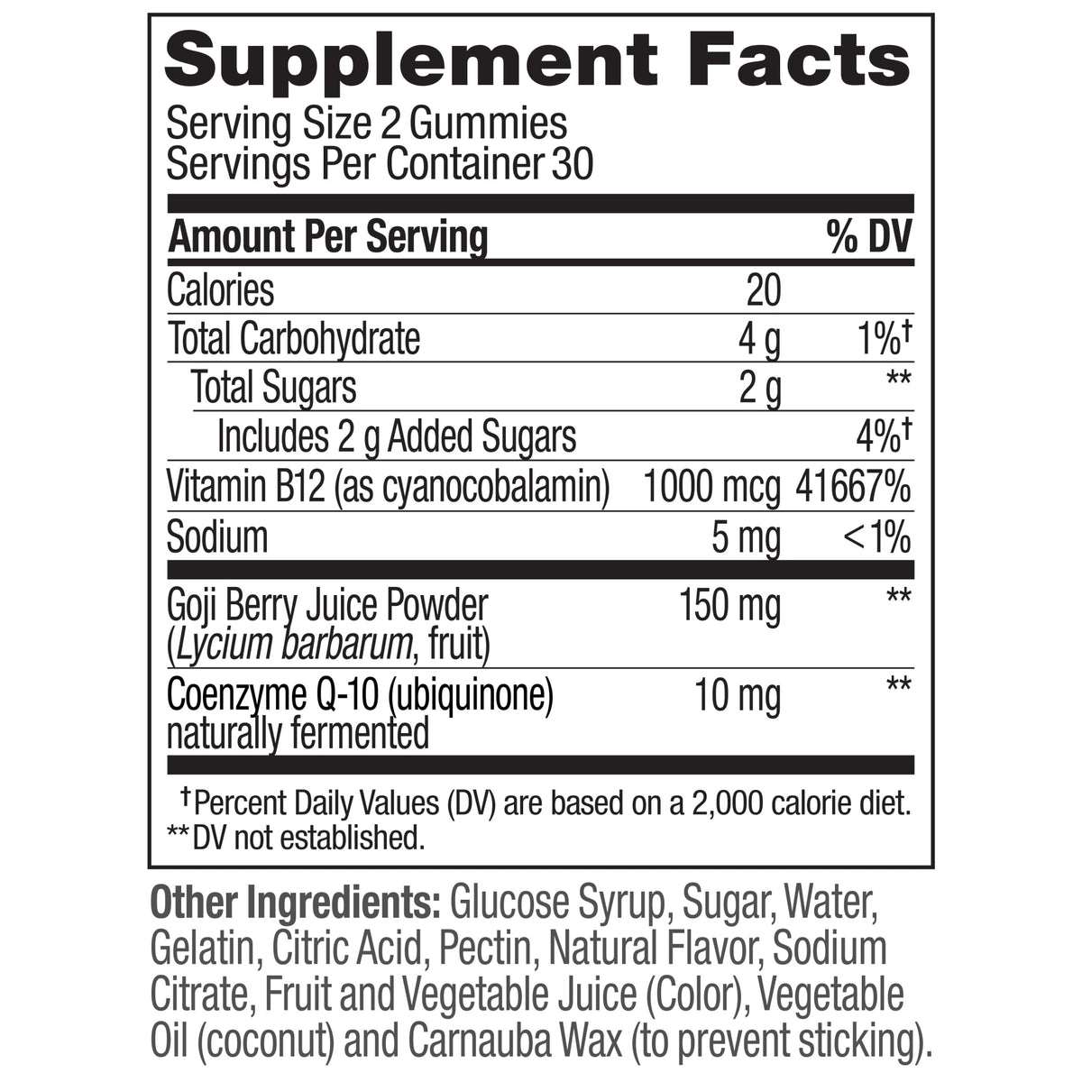 Extra Strength Daily Energy Ingredients