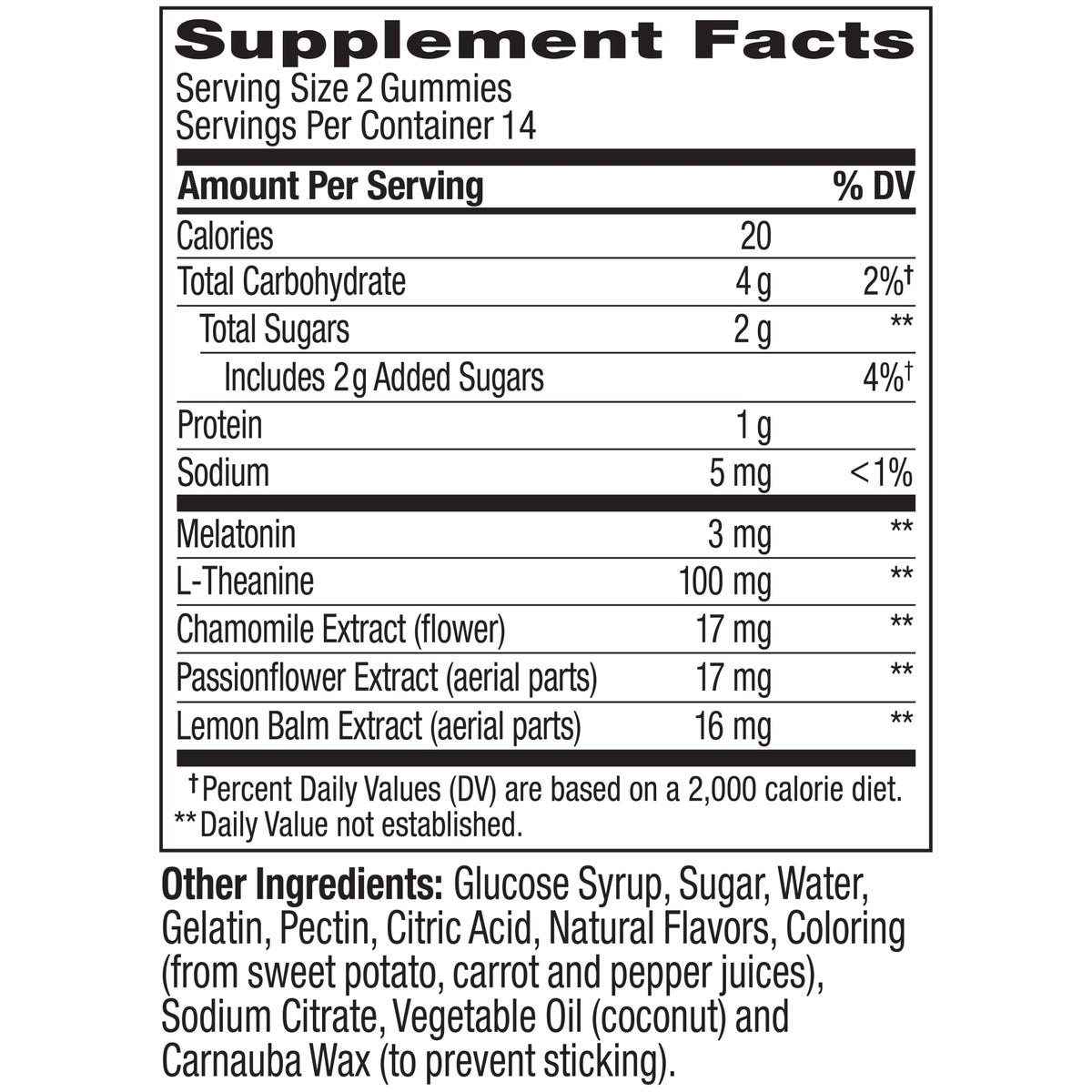  Sleep Apple Cider Ingredients
