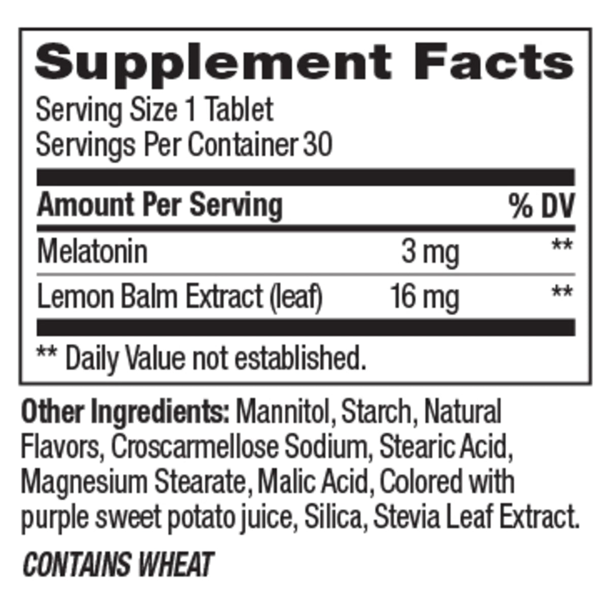  Fast Dissolves Sleep Ingredients