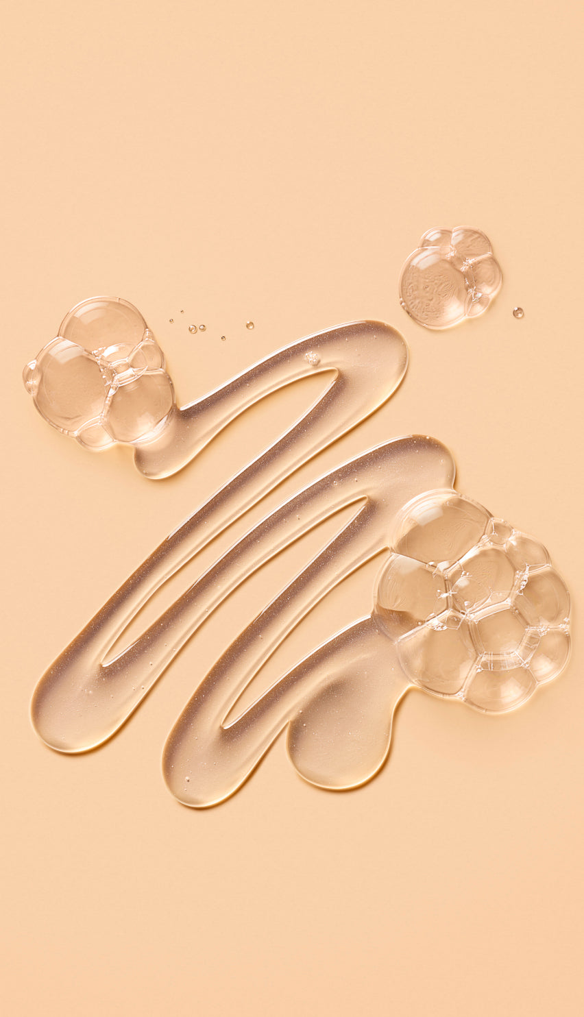 Ammonia symbol made of clear gel on a peach background icon