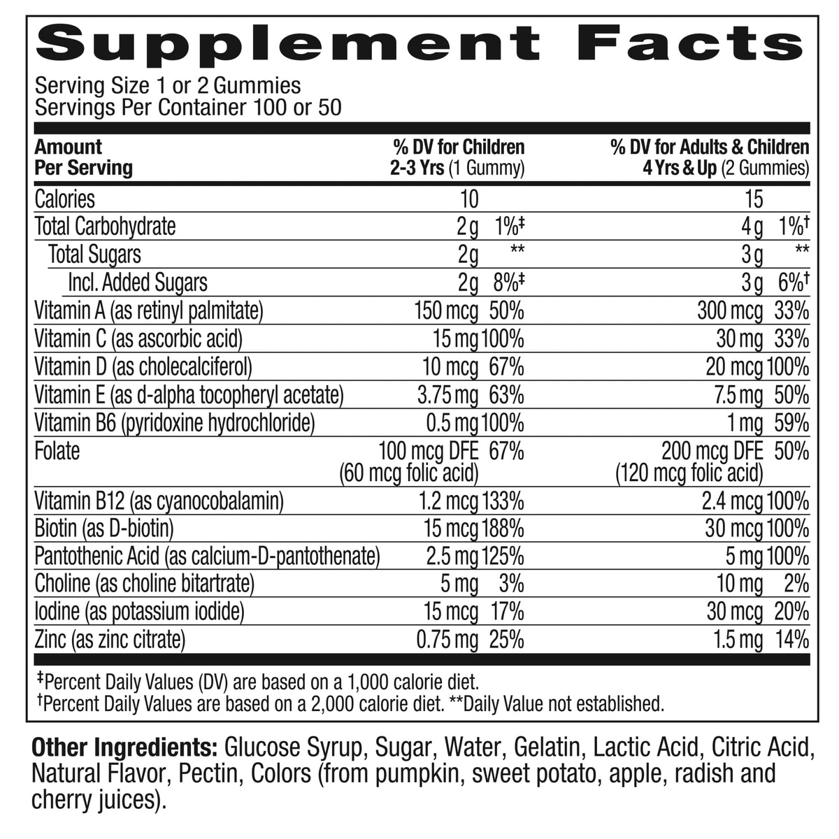  Kids Multi Worms 100 Count Ingredients