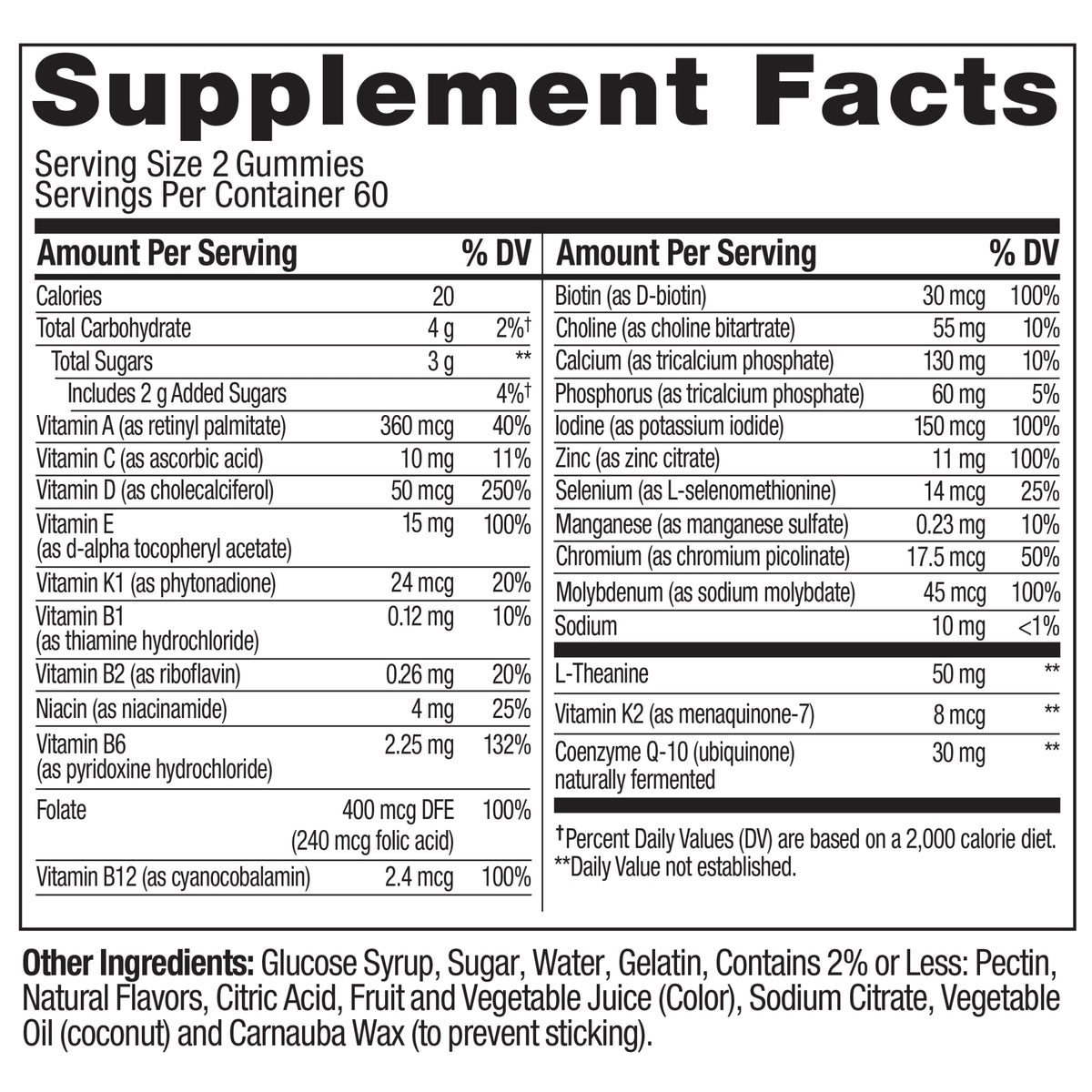  Womens 40+ Multi Ingredients